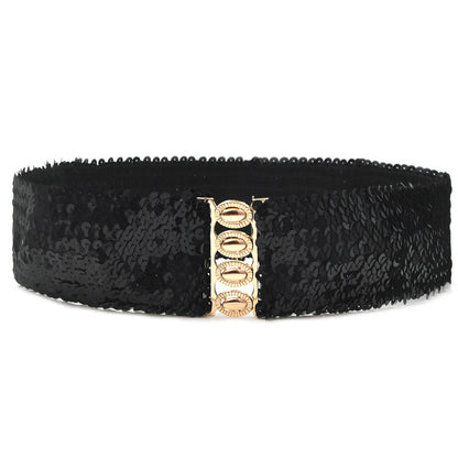 Personalized fish scales belt elastic