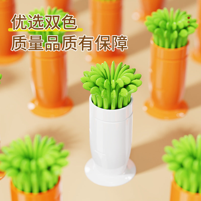 Tenedor de plástico desechable para fruta de rábano 