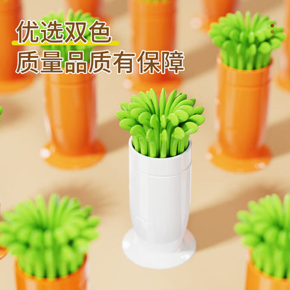 Tenedor de plástico desechable para fruta de rábano 
