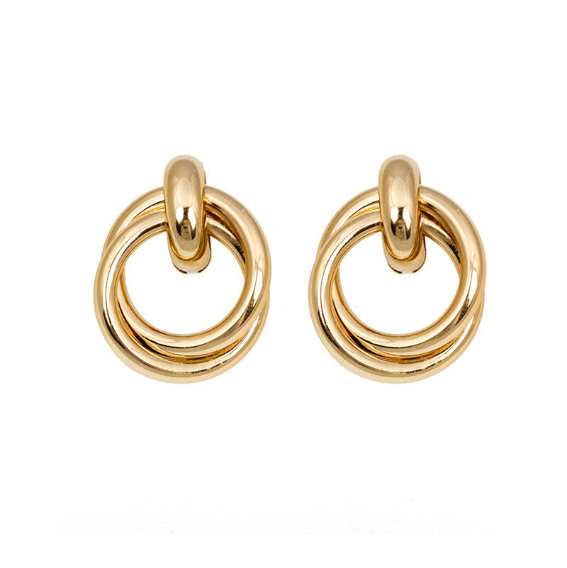 Double Metal Wrap Earrings