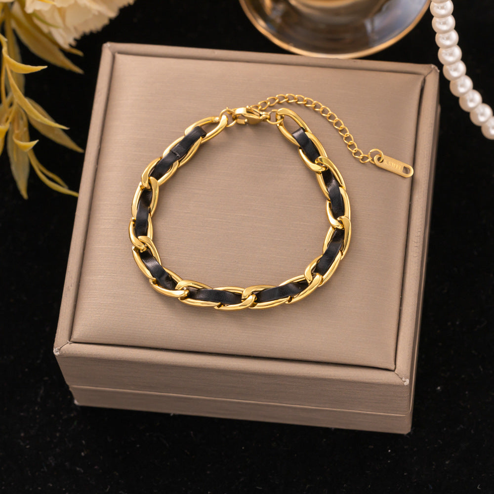 18K Gold Titanium Steel Bracelet