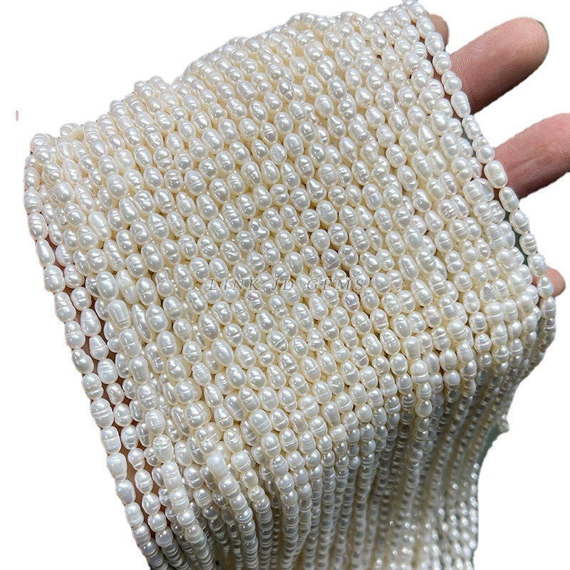 4-5Mm natural threaded freshwater pearl