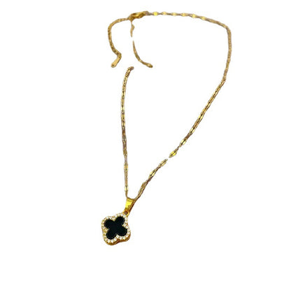 Gold Luxury Clover Necklace, Dual-sided Design, 18k Gold Plated