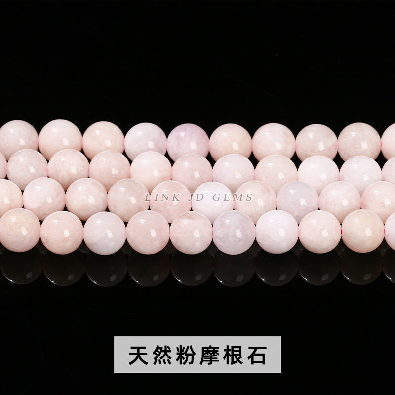 A grade natural transparent morganite round beads