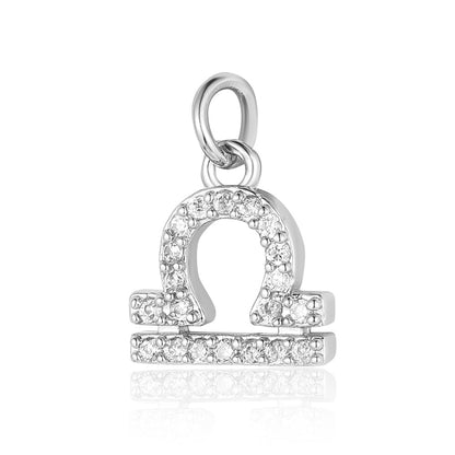 Twelve constellations copper zircon pendant