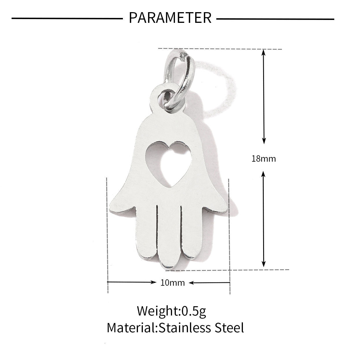 20 pcs/pack dog's paw flower sun titanium steel DIY pendant