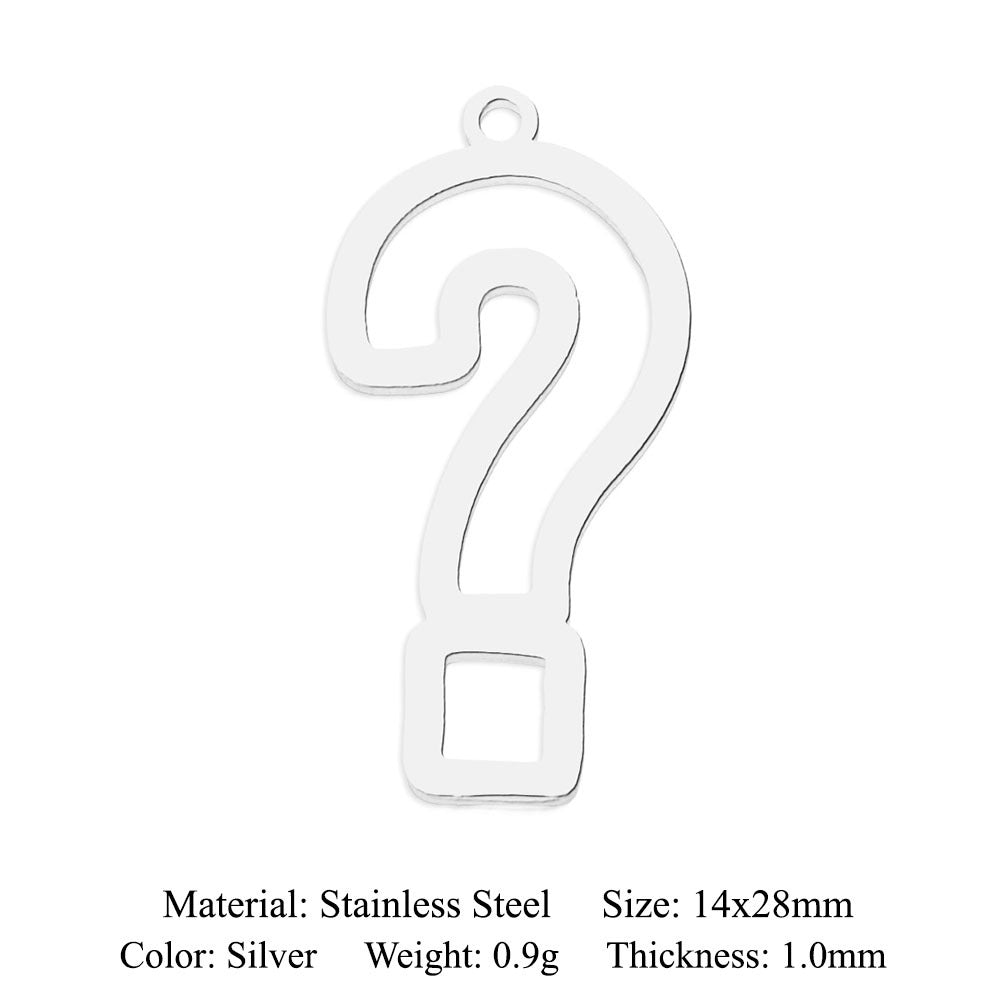 5 pcs/pack geometric square titanium steel pendant ginkgo biloba DIY