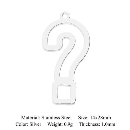 5 pcs/pack geometric square titanium steel pendant ginkgo biloba DIY