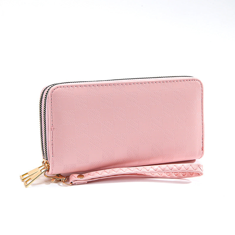 Atmospheric Double Zipper Clutch Bag Wallet