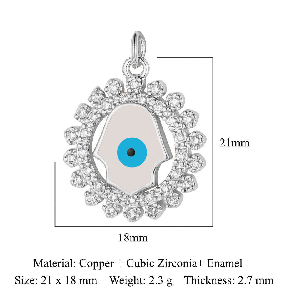 Bee Butterfly Dragonfly Copper Zircon Pendant Devil's Eye