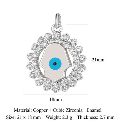 Bee Butterfly Dragonfly Copper Zircon Pendant Devil's Eye