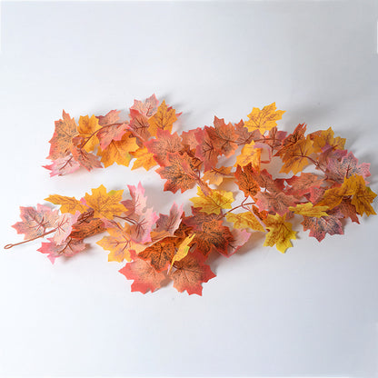 Colgante de pared para el hogar, ratán de hoja de arce simulado 