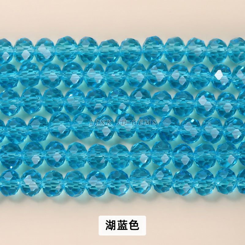 Colored crystal glass flat beads loose beads