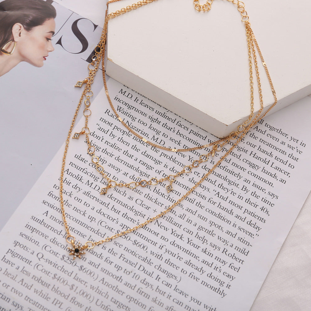 Multi-layer Star Pendant Necklace