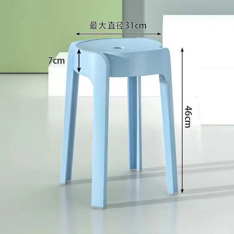 Thick Plastic Stool Stackable Home