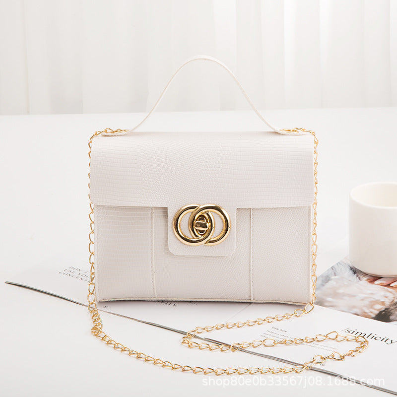 Foreign trade lizard pattern portable square bag