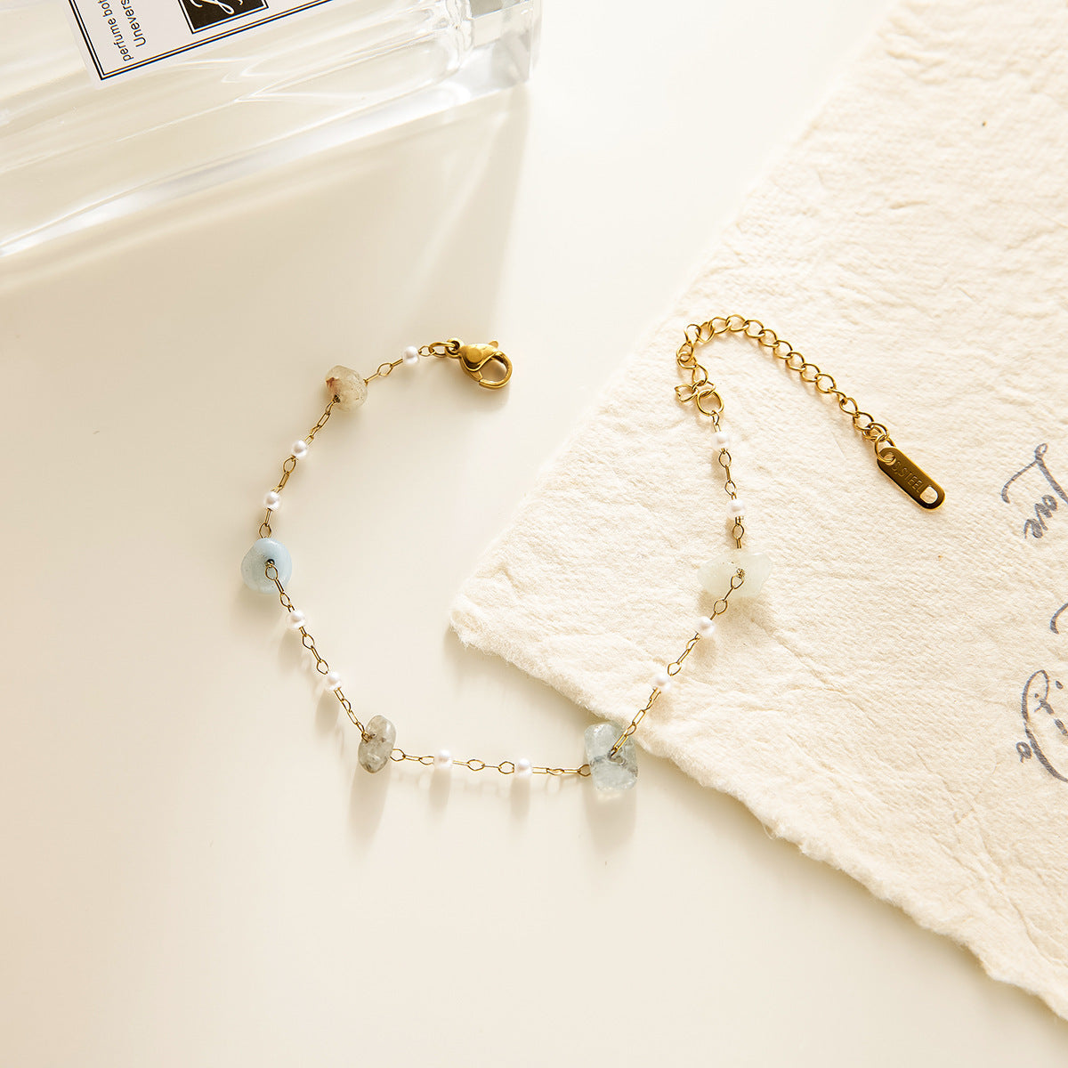 18K Gold Pearl Gravel Bracelet