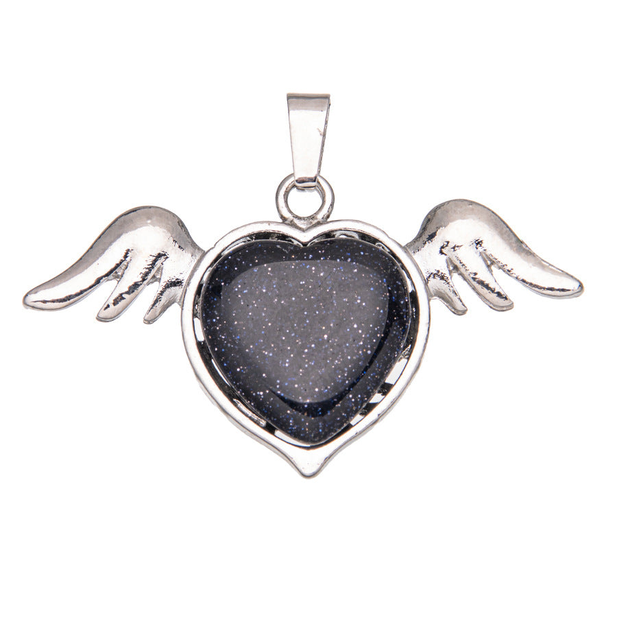 asas naturais de cristal amor pingente de cristal 