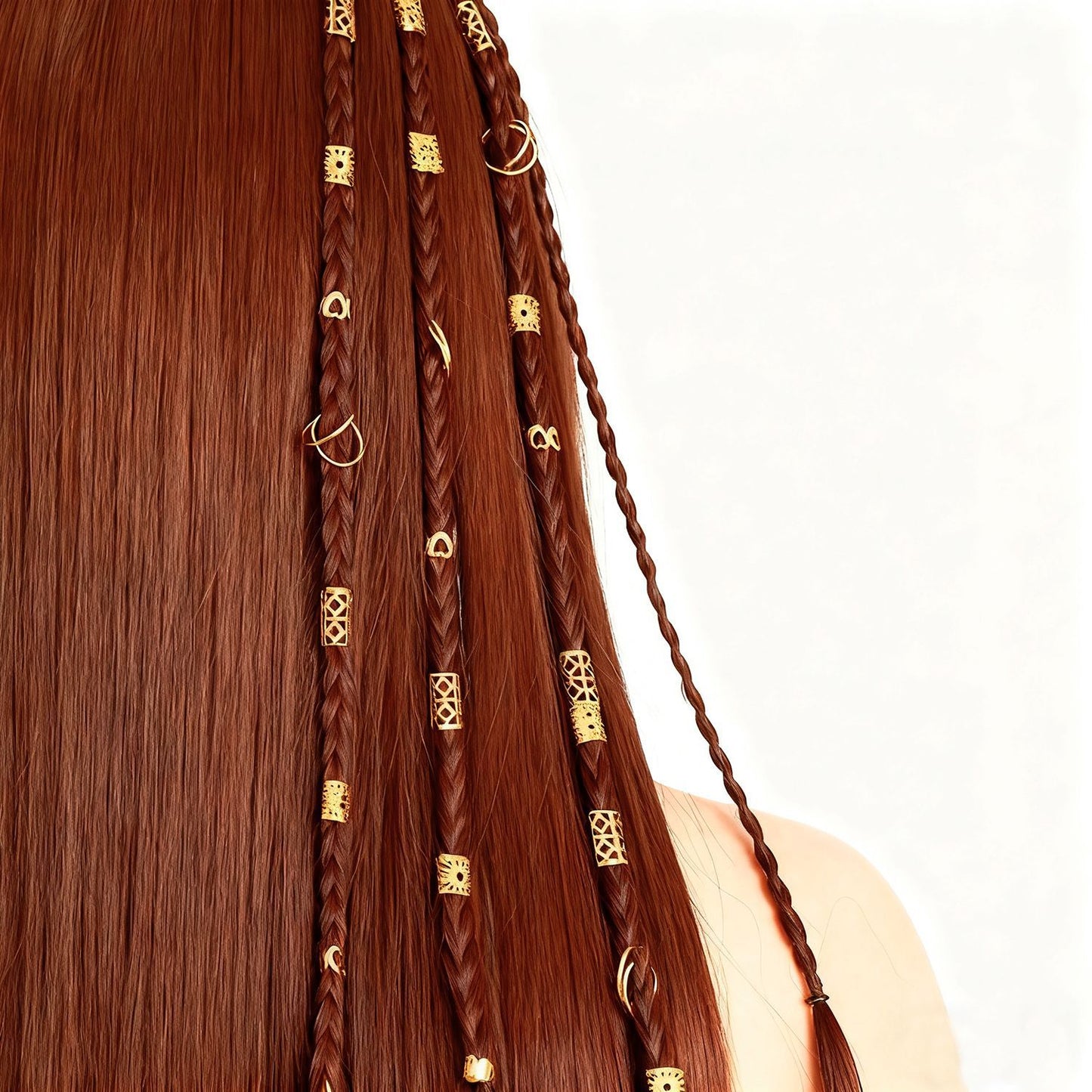 40Pcs Gold Hair Extension Rings