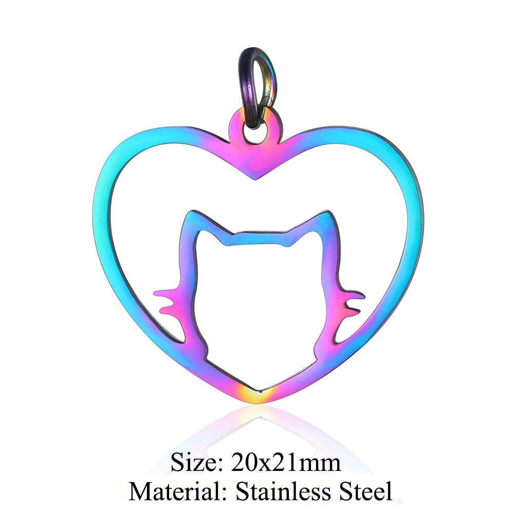 5 pcs/titanium steel jewelry angel sun yin pendant