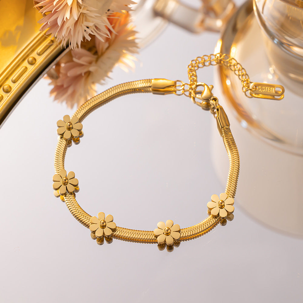 Daisy Titanium Steel Bracelet