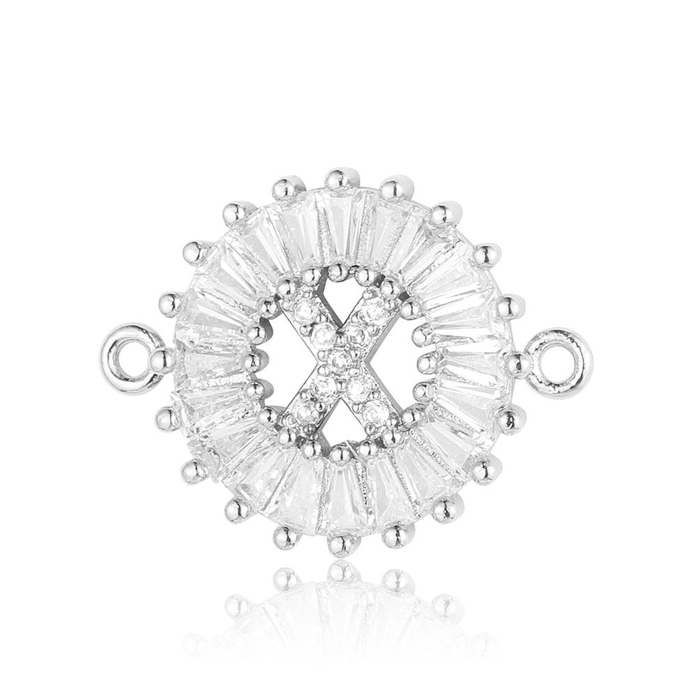 fashion 26 English letters copper zircon pendant