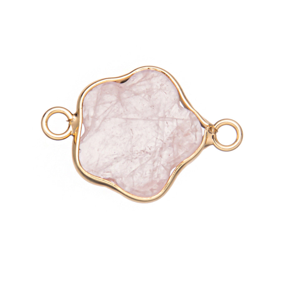 Pingente de flor de cristal com seis pétalas 