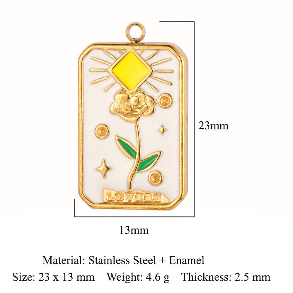 Branches Leaves Tree of Life Flowers Stainless Steel Pendant