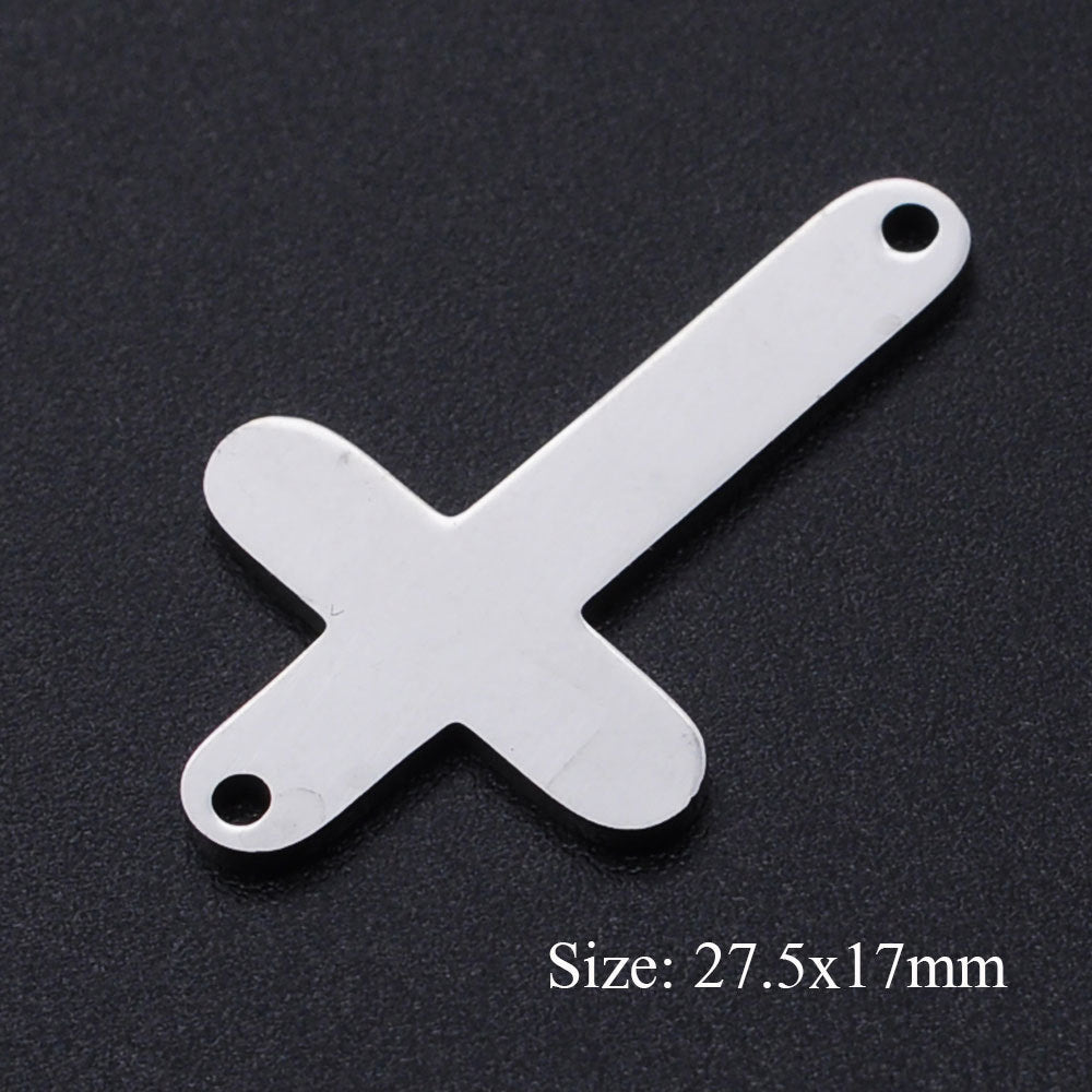 5 piezas/paquete Colgante de acero de titanio en forma de corazón con infinitas notas musicales 