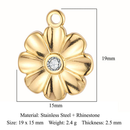 Colgante de acero inoxidable con forma de rosa del árbol de la vida 
