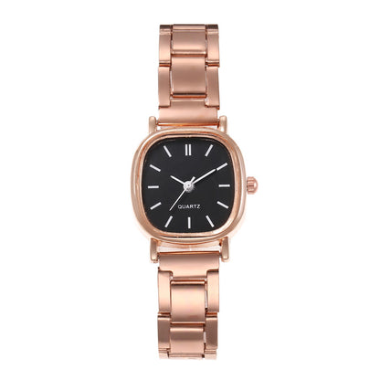 Reloj de cuarzo vintage cuadrado pequeño para mujer 