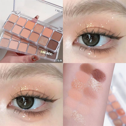Paleta de sombras de ojos en tonos tierra mate de 12 colores 
