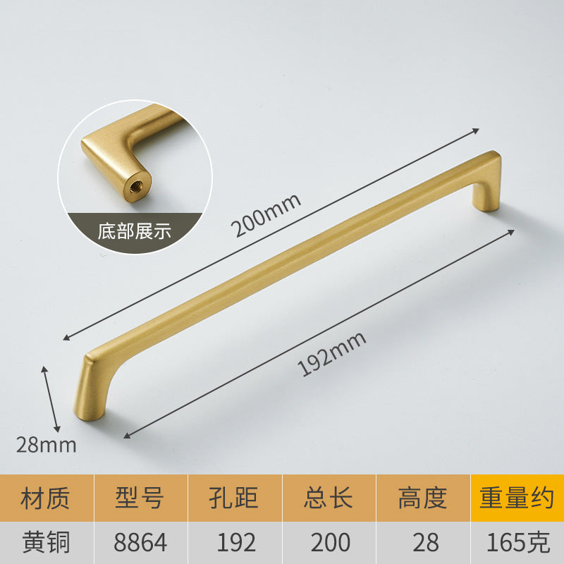 Brass handle for French cabinet door