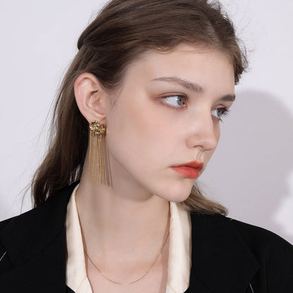 Heart Tassel Earrings