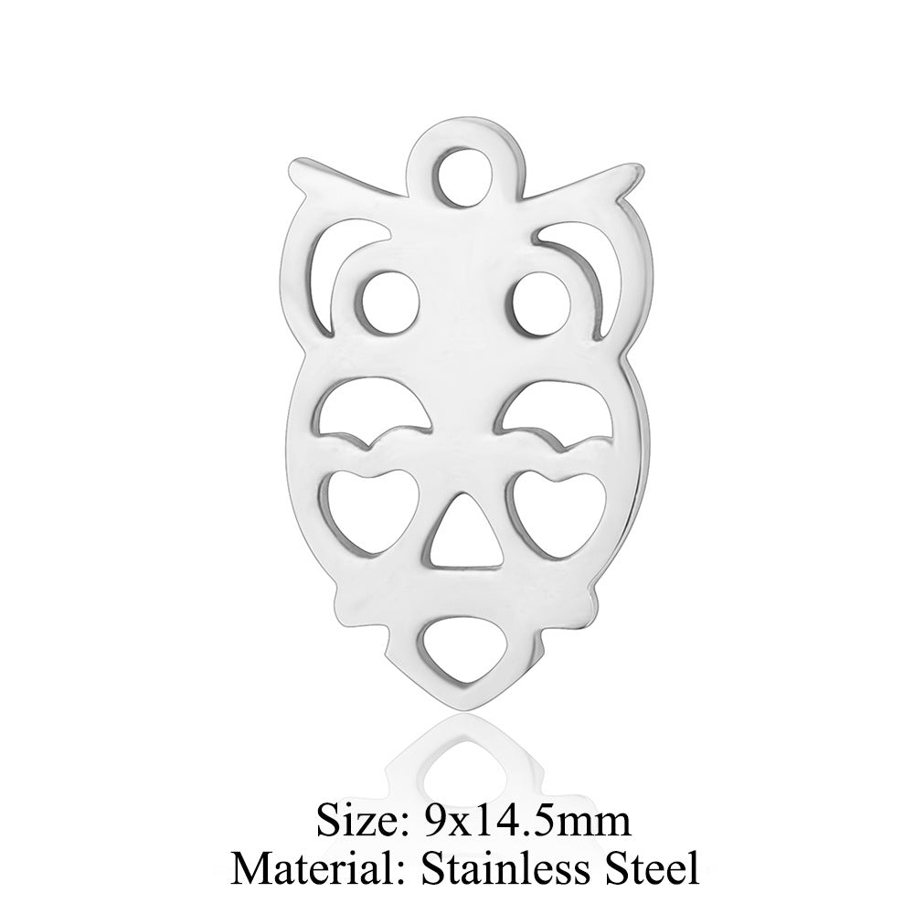 5 pcs/bag pendant peacock dolphin wolf stainless steel DIY