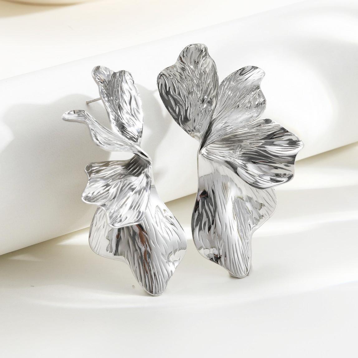 Liquid Petal Drop Earrings