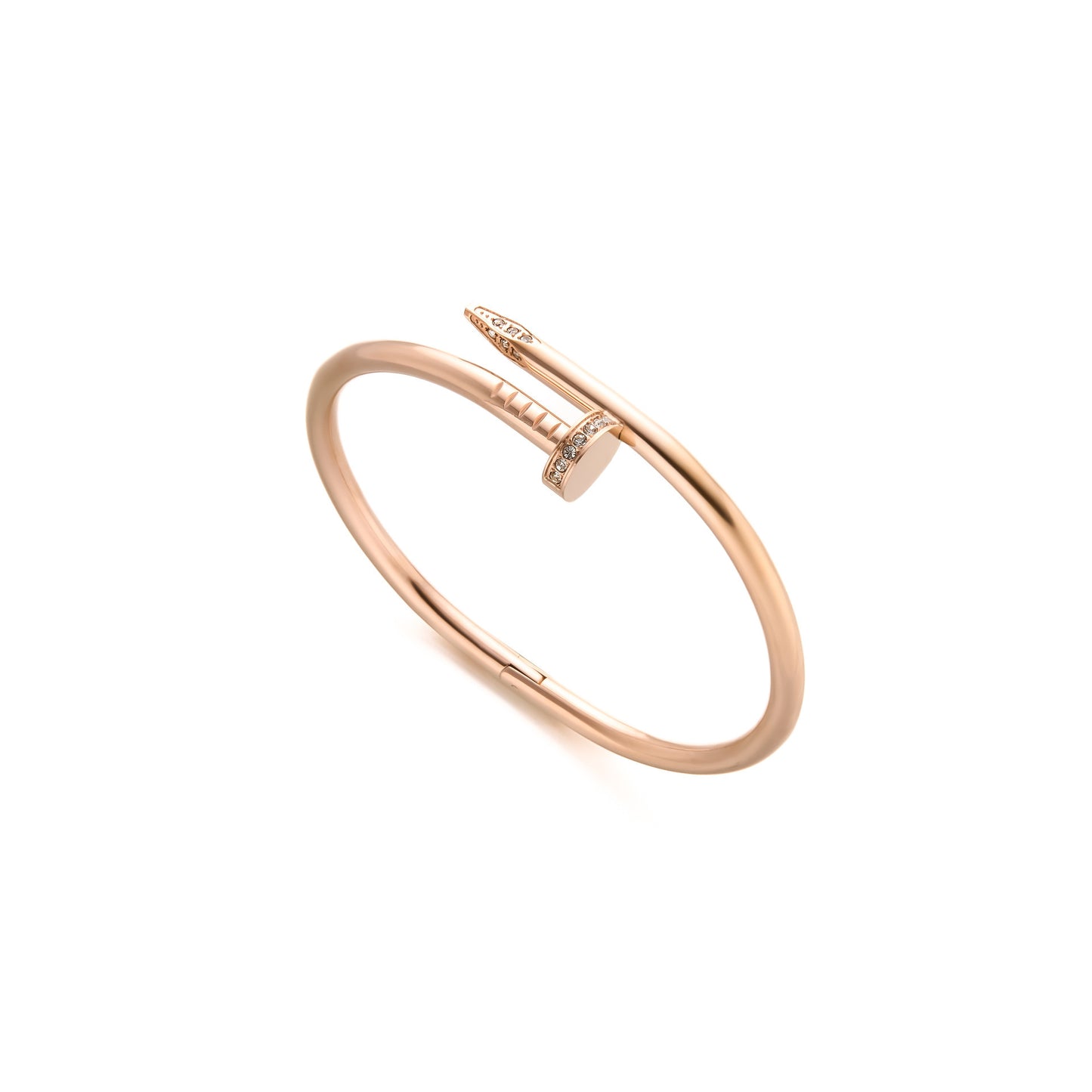 18K Gold Diamond Nail Bracelet