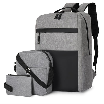 Computer backpack three-piece casual