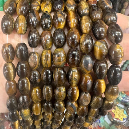 8*12mm natural stone oval rice beads