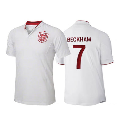12 Camiseta retro de Inglaterra 7 Beckham Rooney 