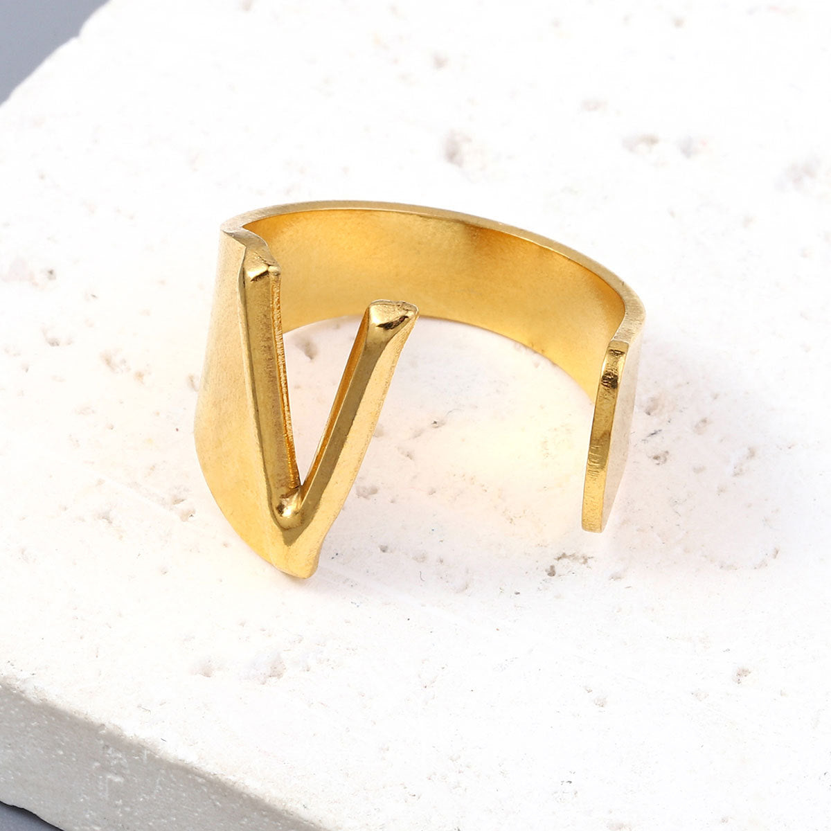Titanium steel 26 English letter open ring