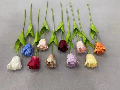 Flores artificiales de tulipán de PU al por mayor 