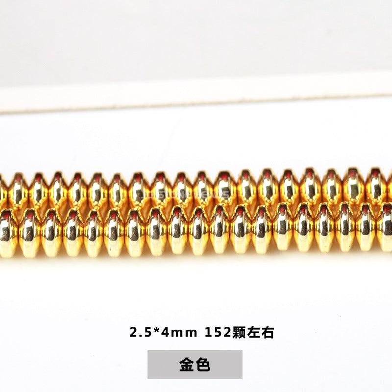 Black gallstone abacus beads DIY necklace bracelet beads