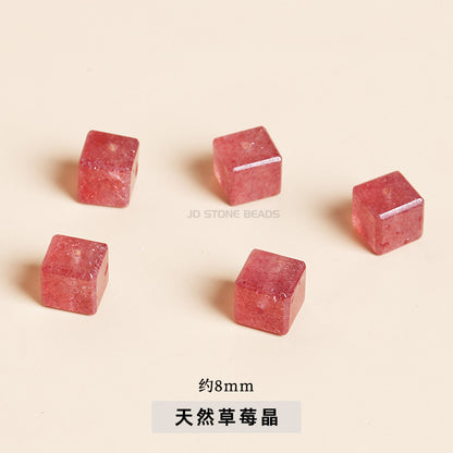 Gray Moonlight Pixiu Red Strawberry Crystal Pendant