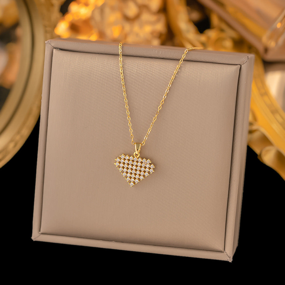 Titanium Steel Copper Pendant Necklace