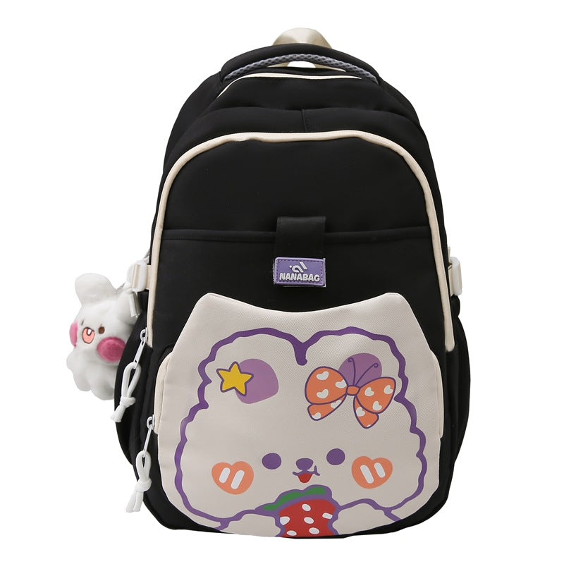 Backpack with cute print and large capacity