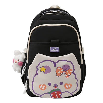 Backpack with cute print and large capacity