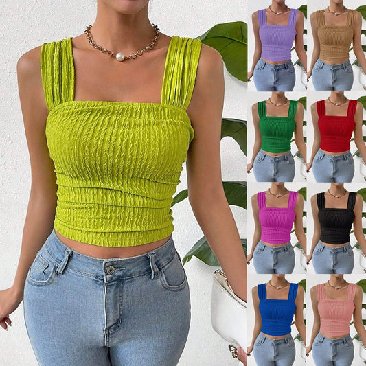 Square Neck Strap Vest Top