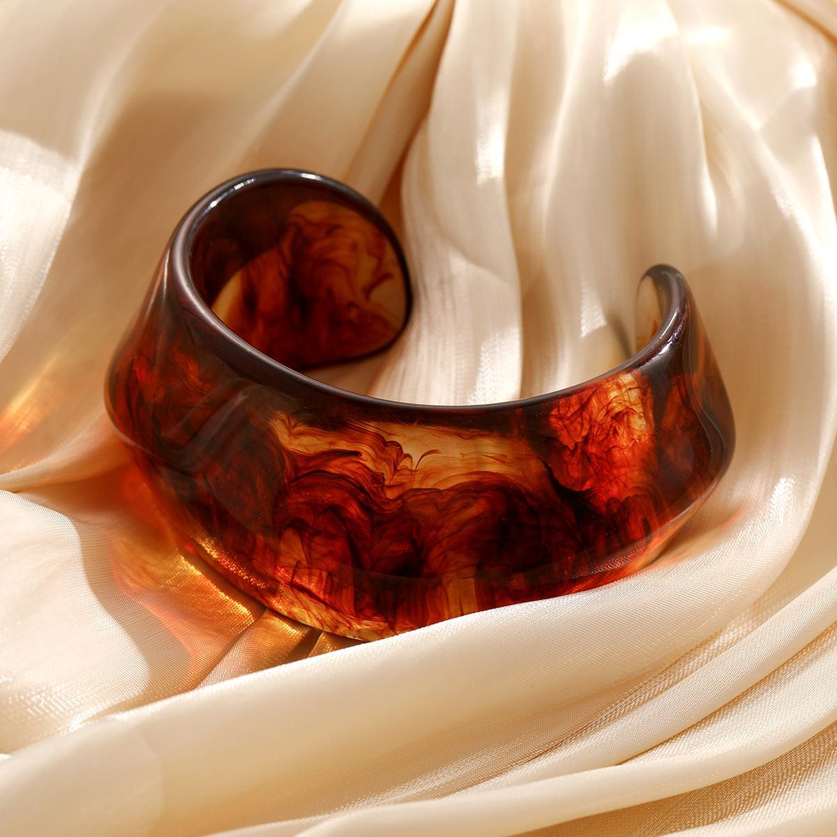 Geometric Arc Acrylic Bracelet