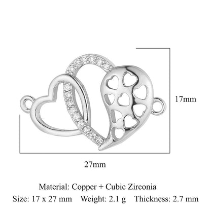 Copper zircon DIY jewelry connecting accessories
